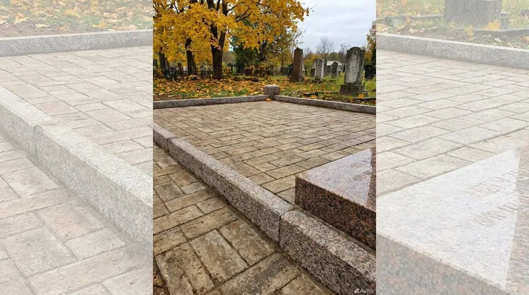 Выполненная работа: семейный участок с брусчаткой и оградой, ПМ009 в Самаре