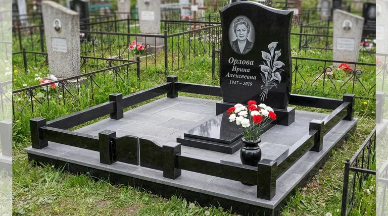 Памятник с гравировкой калл — выполненная работа «Орлова» в Самаре