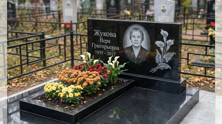 Памятник с гравировкой калл — выполненная работа «Жукова» в Самаре