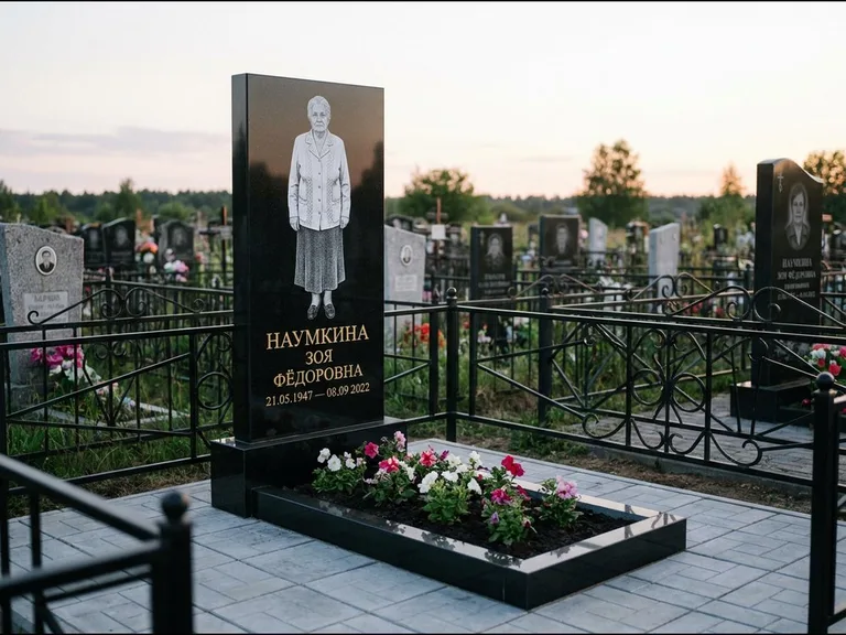 Гравировка портрета на чёрном граните — выполненная работа 18 в Самаре