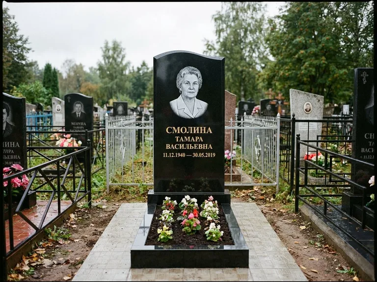 Гравировка портрета на чёрном граните — выполненная работа 22 в Самаре