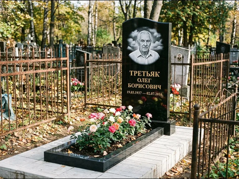 Гравировка портрета на чёрном граните — выполненная работа 23 в Самаре