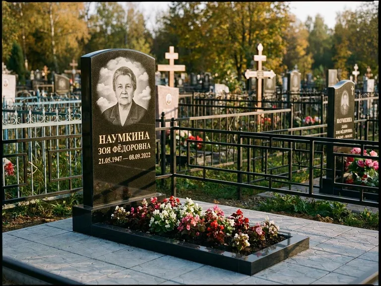 Гравировка портрета на чёрном граните — выполненная работа 30 в Самаре