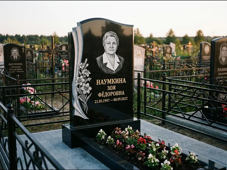 Гравировка портрета на чёрном граните — выполненная работа 6 в Самаре