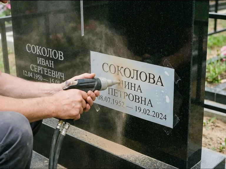 Догравировка ФИО и дат — гравировка с выездом на кладбище в Самаре