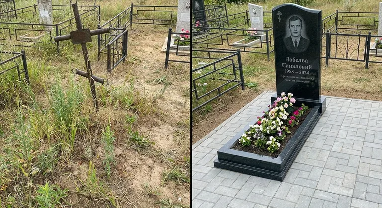 Памятник под ключ: запущенная могила до и ухоженный мемориал после в Самаре