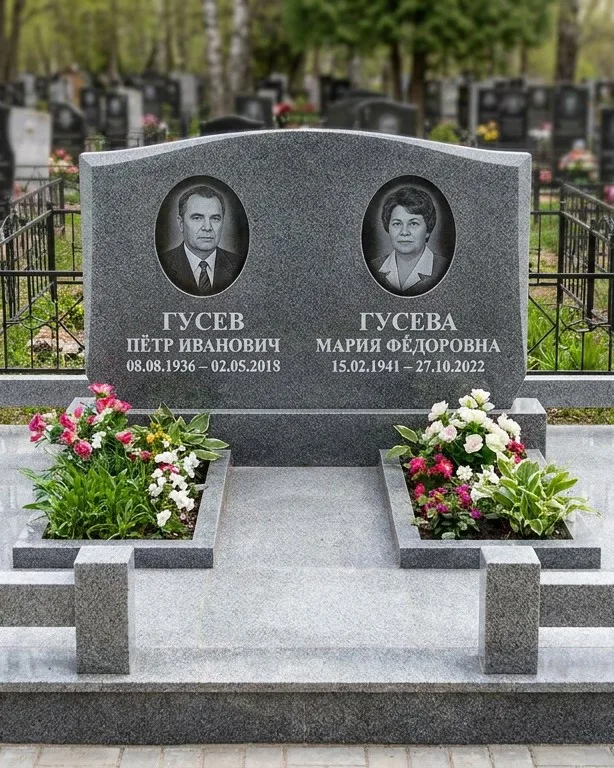 Памятник под ключ из белого мрамора в Самаре
