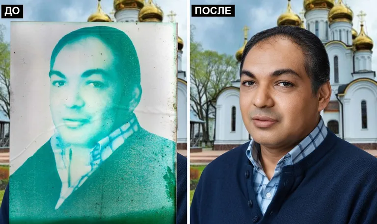 Ретушь фото на памятник — цветокоррекция и колоризация: до и после в Самаре