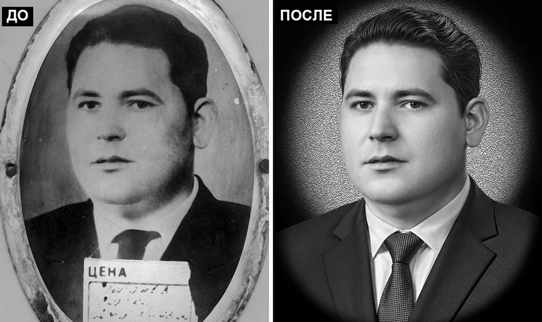 Ретушь фото на памятник — реставрация фотографии: до и после в Самаре