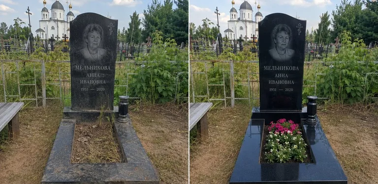 Мойка фигурного памятника до и после в Самаре