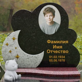 Гранитный вертикальный памятник - П133