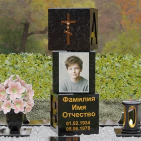 Гранитный православный памятник с крестом П142 - П142