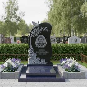 Элитный вертикальный светский памятник - ПН006