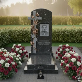 Памятник гранитный православный с крестом - ПН086