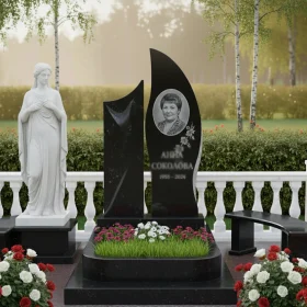 Светский элитный вертикальный памятник - ПН105