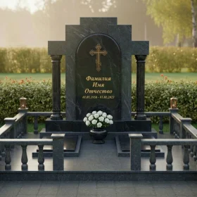 Элитный гранитный православный памятник - ПН192