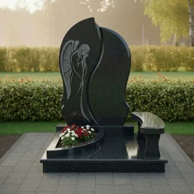 Элитный Гранитный вертикальный светский памятник - ПН373