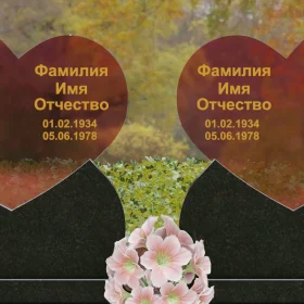 Памятник из гранита и стекла светский - П251