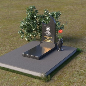 Мусульманский вертикальный памятник из амфиболита - ПВ071