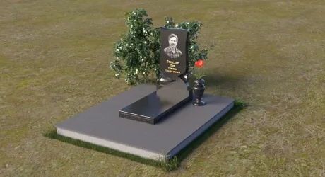 Светский памятник из чёрного гранита