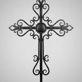 Крест на могилу кованый ручной работы — КРК011