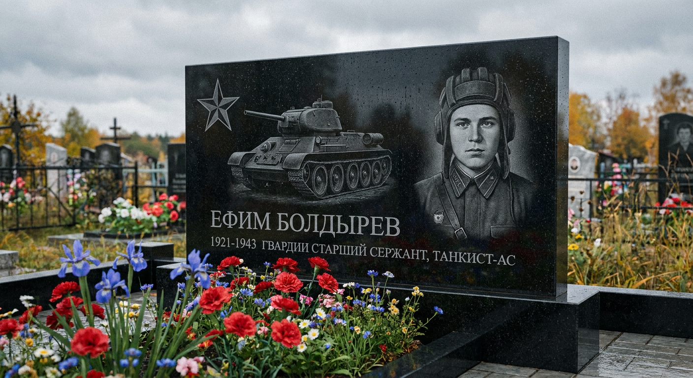Пример дизайна: Памятник танкисту