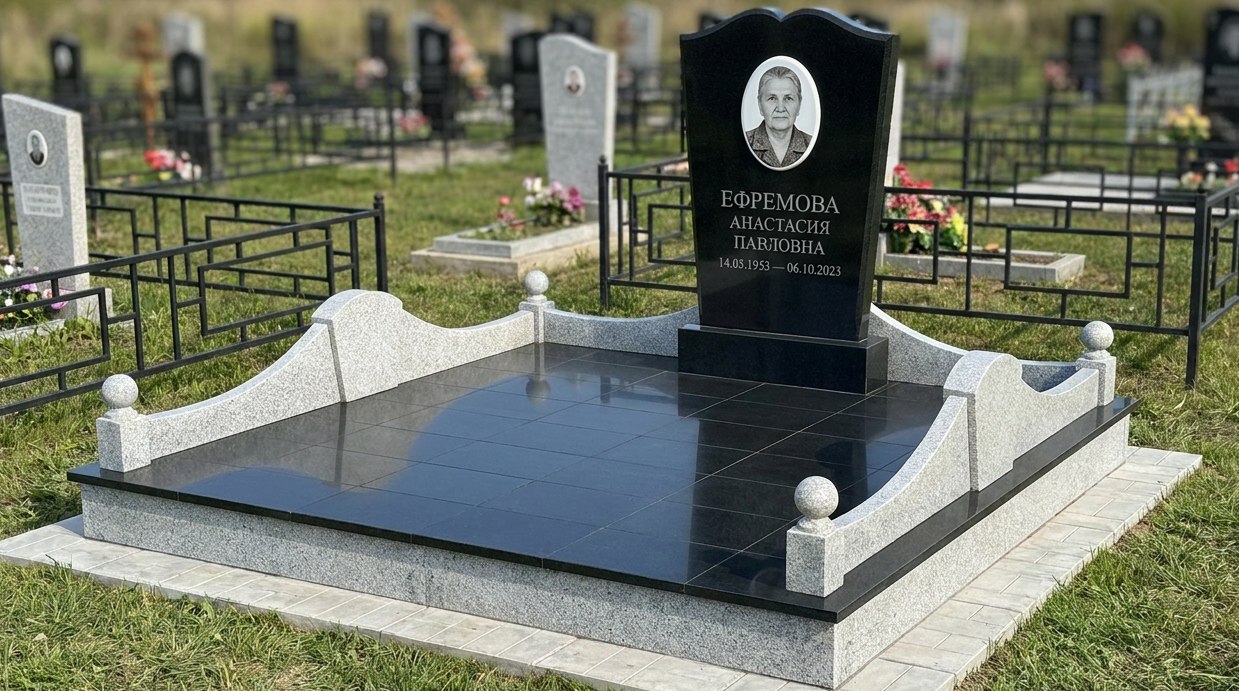 Пример дизайна: Комбинированный памятник — фото и цена